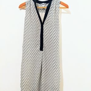 Black white sleeveless dress